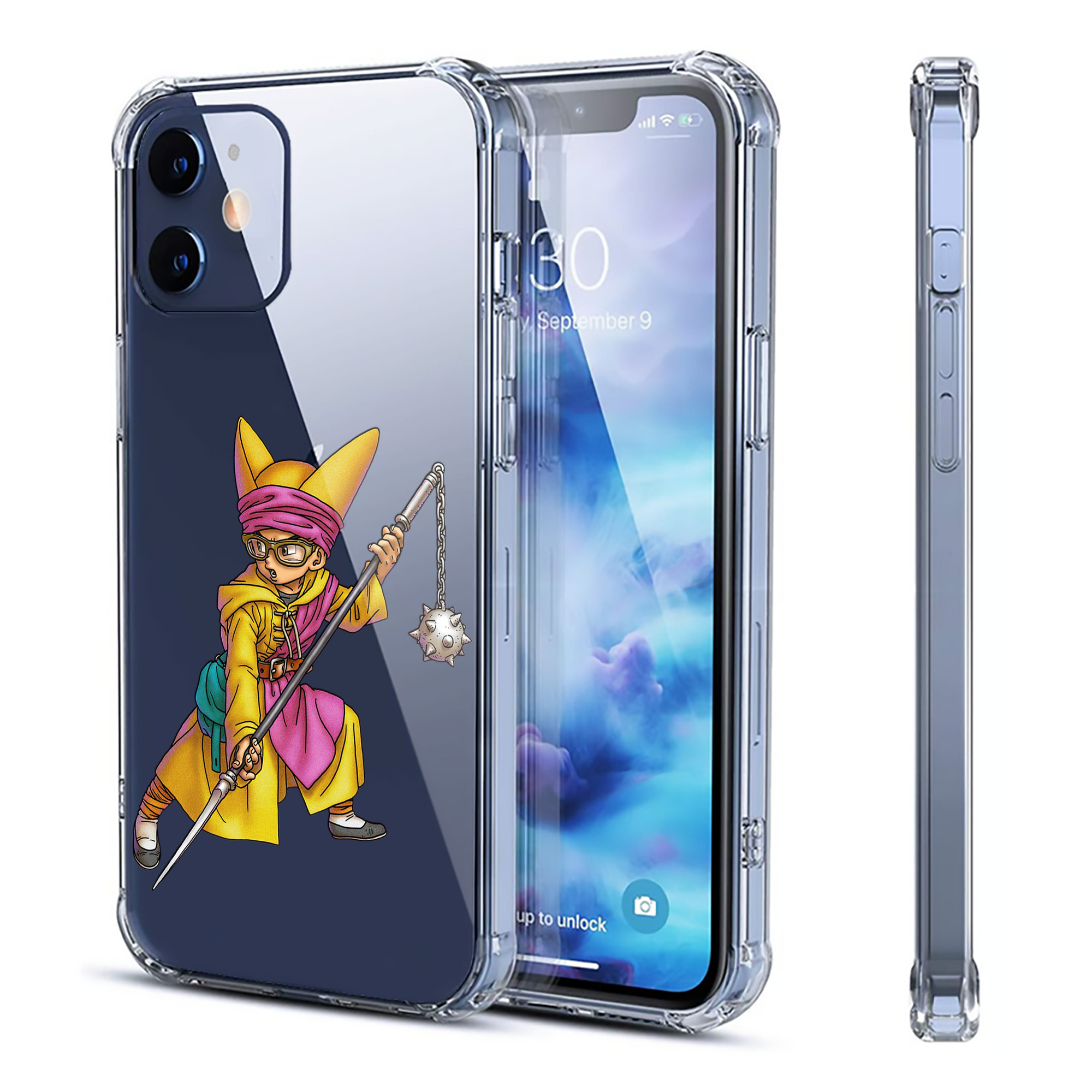 （画像用） ドラゴンクエスト Doragon Kuesuto Dragon Quest 【iPhone 12シリーズ対応】透明スマホケース（クリアソフトケース）